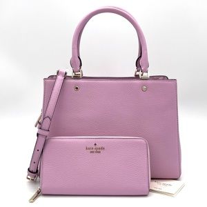 Kate Spade Leila Medium Satchel Crossbody Bag & Continental Wallet